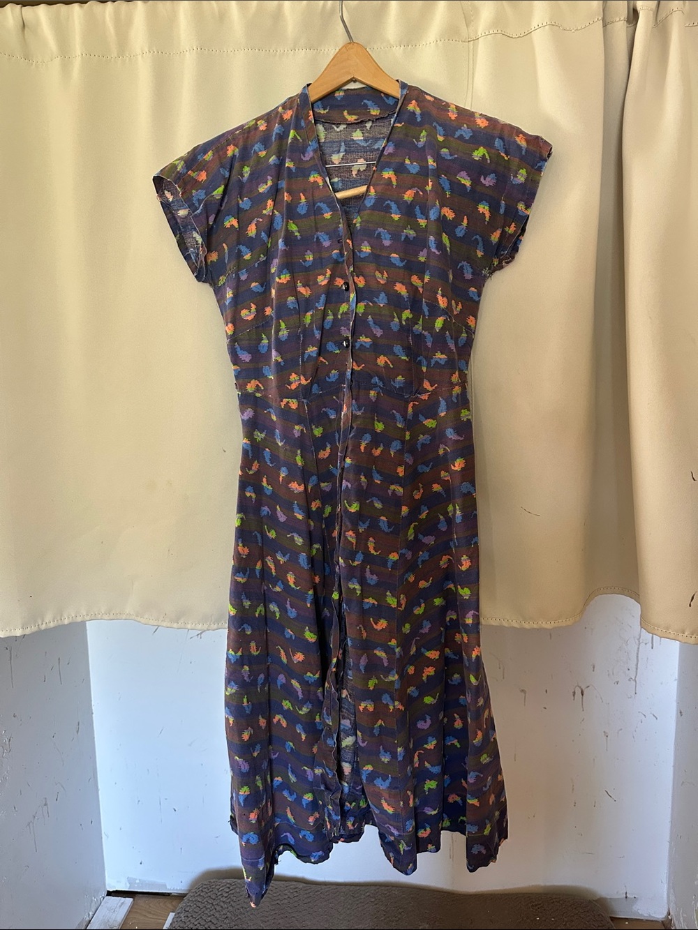 1950s handmade button down dress